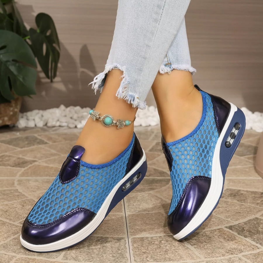 Breathable Mesh Wedge Slip-Ons Apparel and Accessories