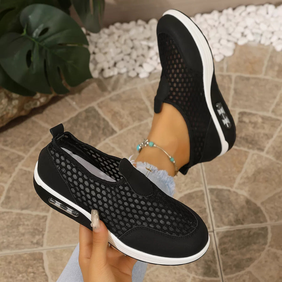 Breathable Mesh Wedge Slip-Ons Apparel and Accessories