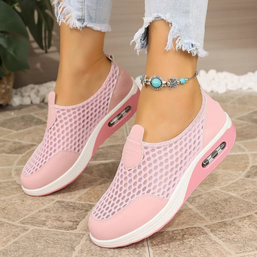 Breathable Mesh Wedge Slip-Ons Apparel and Accessories