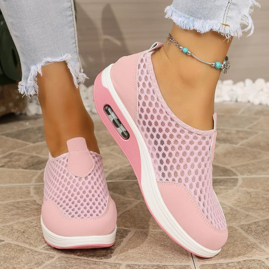 Breathable Mesh Wedge Slip-Ons Apparel and Accessories