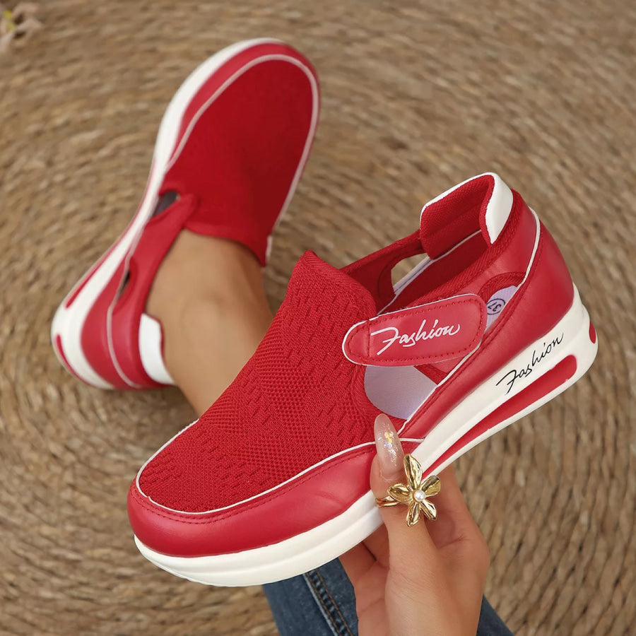 Breathable Mesh Wedge Sneakers Apparel and Accessories