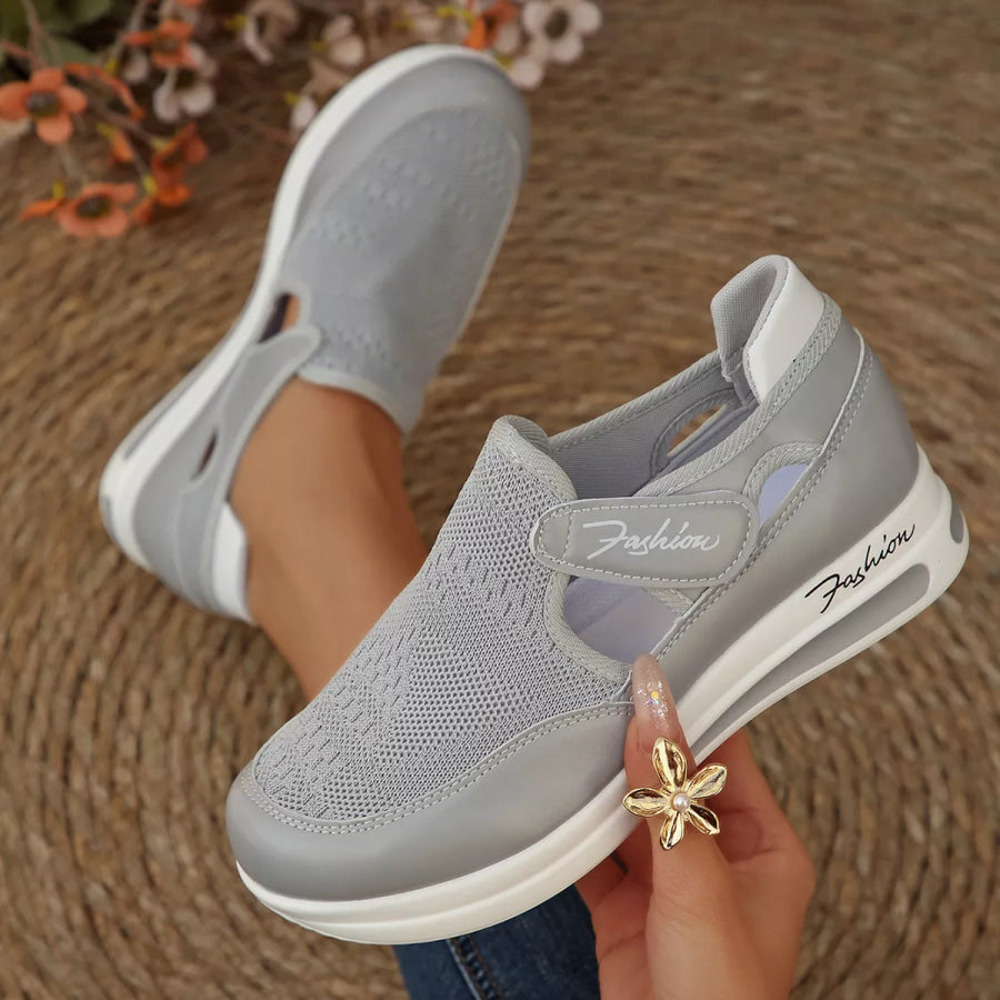 Breathable Mesh Wedge Sneakers Apparel and Accessories