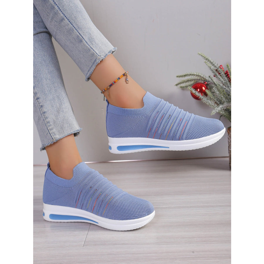 Breathable Mesh Wedge Sneakers Apparel and Accessories