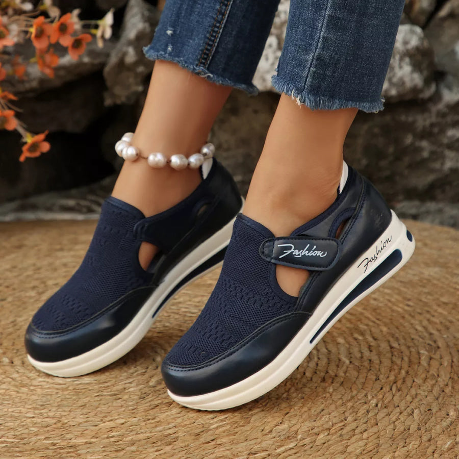 Breathable Mesh Wedge Sneakers Apparel and Accessories