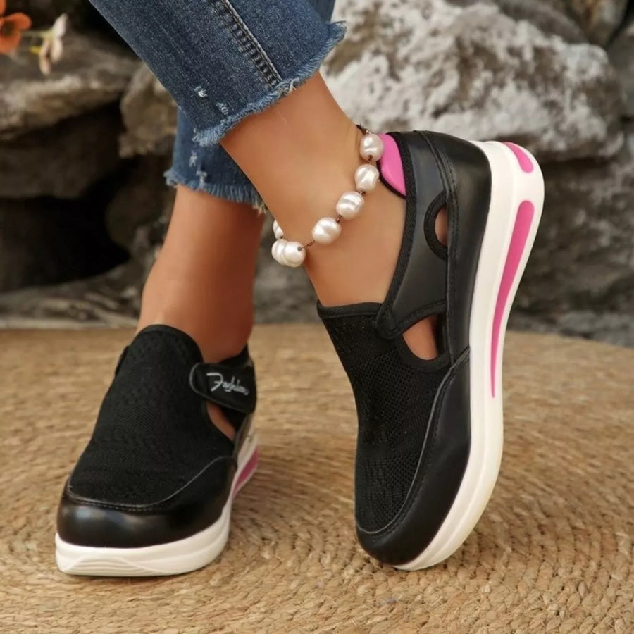 Breathable Mesh Wedge Sneakers Apparel and Accessories