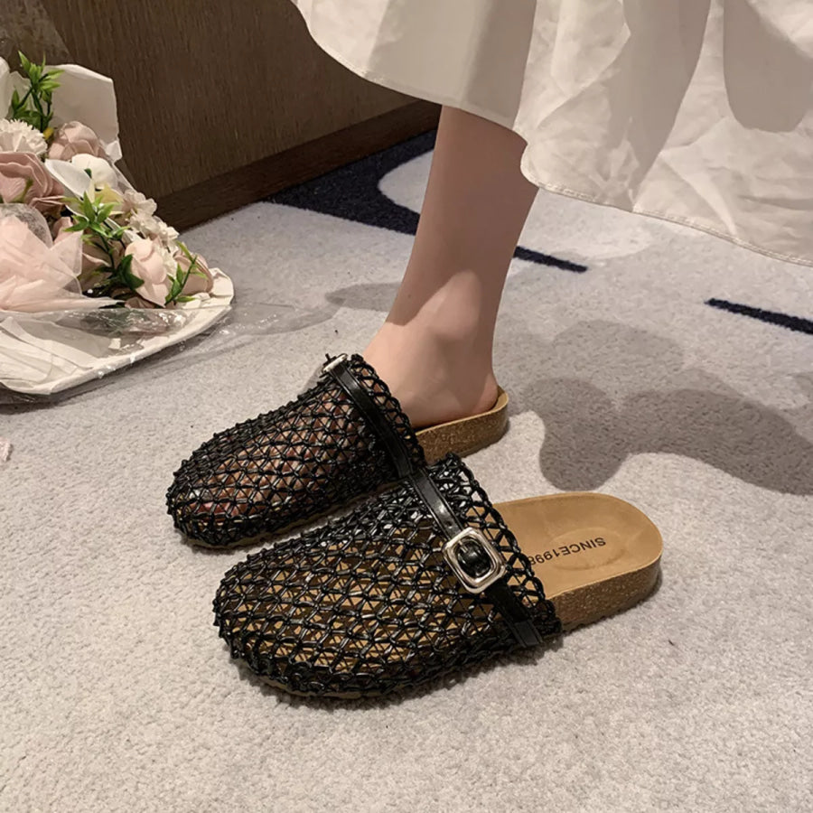 Breathable Round Toe Sandals Black / 35 Apparel and Accessories
