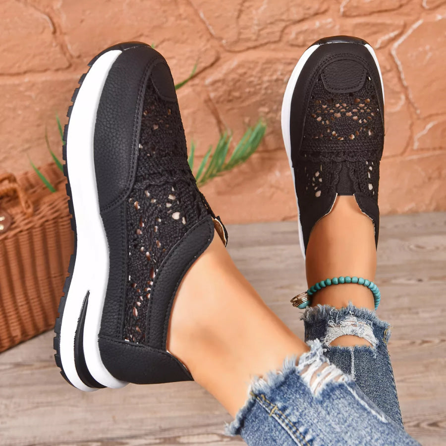 Breathable Round Toe Slip-Ons Apparel and Accessories