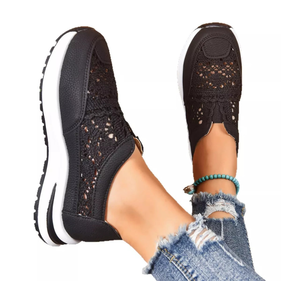 Breathable Round Toe Slip-Ons Apparel and Accessories