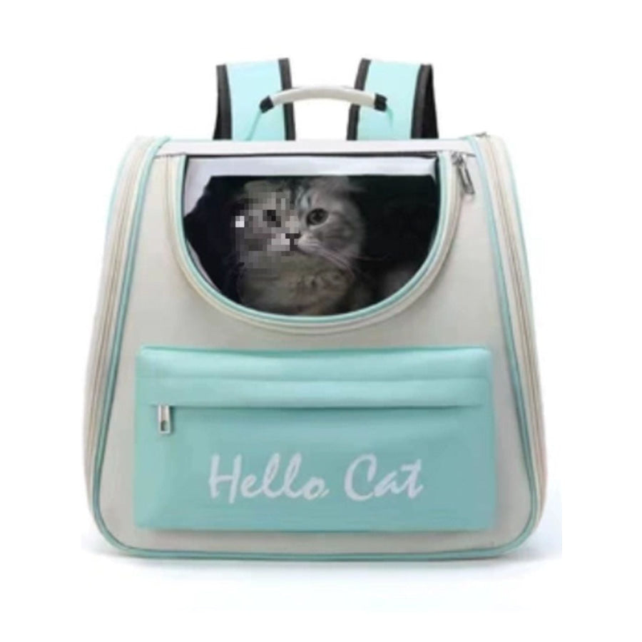 Breathable Transparent Pet Carrier Backpack Green / One Size Apparel and Accessories