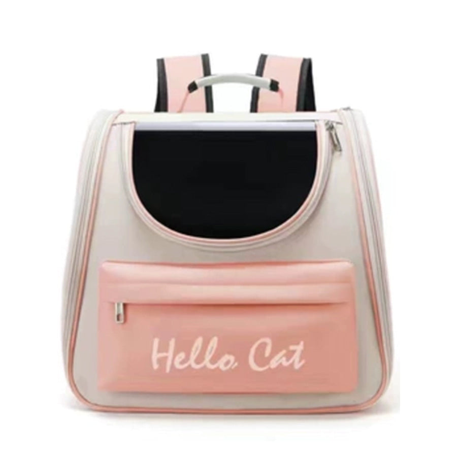 Breathable Transparent Pet Carrier Backpack Pink / One Size Apparel and Accessories