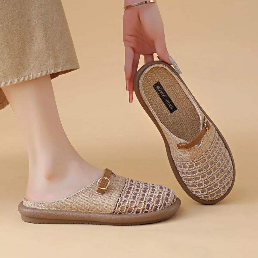 Breathable Woven Sandals Khaki / 35 Apparel and Accessories