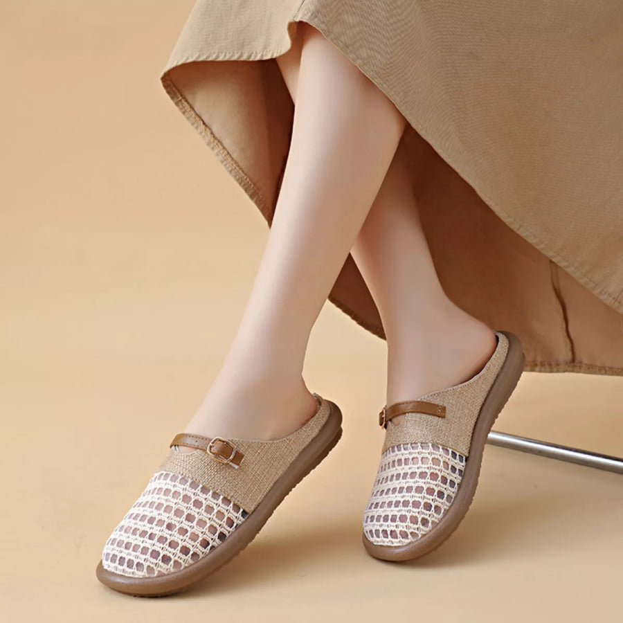 Breathable Woven Sandals White / 35 Apparel and Accessories
