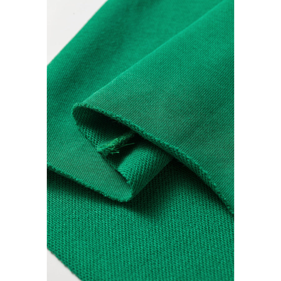 Bright Green Solid Color Hooded Long Sleeve Elastic Waist Pocket Pant Set Two Piece Sets/Pant Sets
