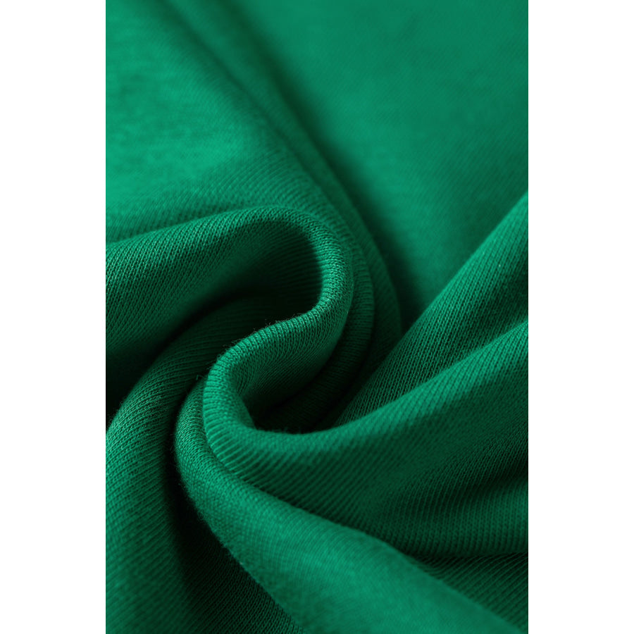 Bright Green Solid Color Hooded Long Sleeve Elastic Waist Pocket Pant Set Two Piece Sets/Pant Sets