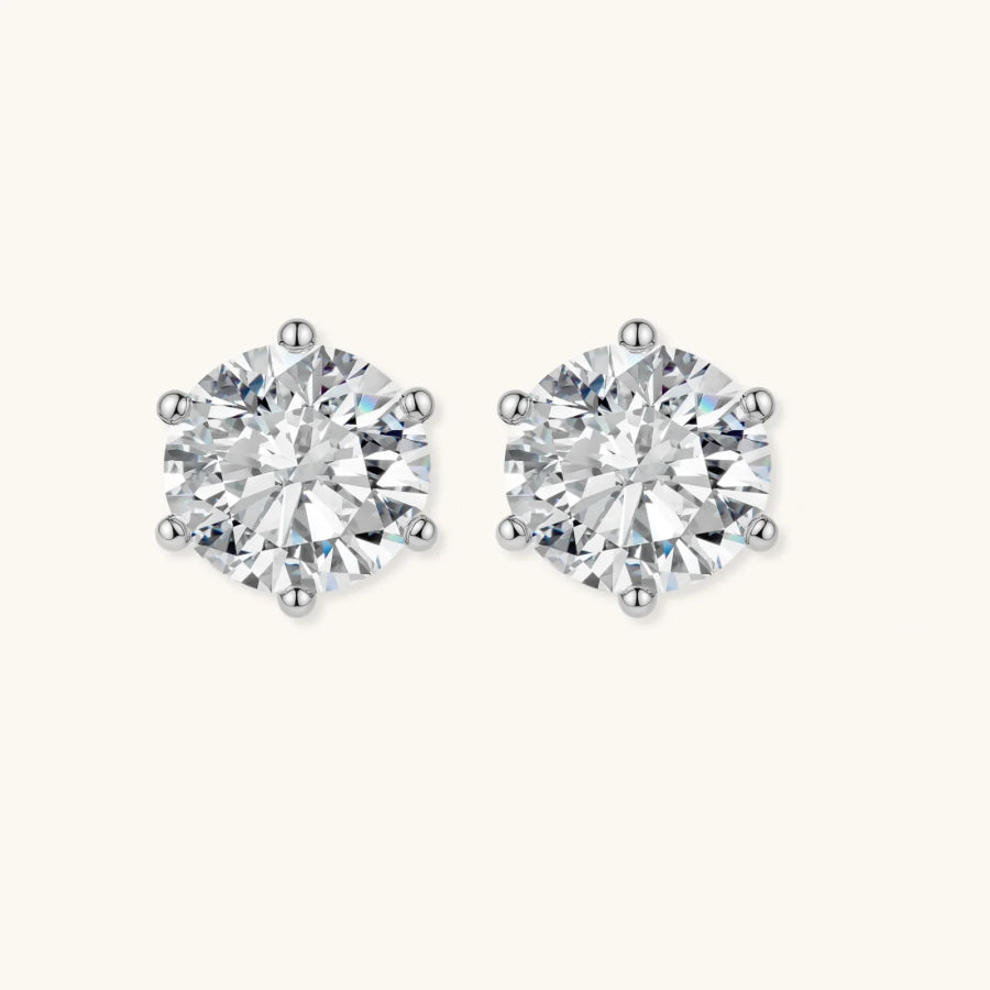 Brilliant Moissanite Studs by Sandee Rain Boutique Earrings