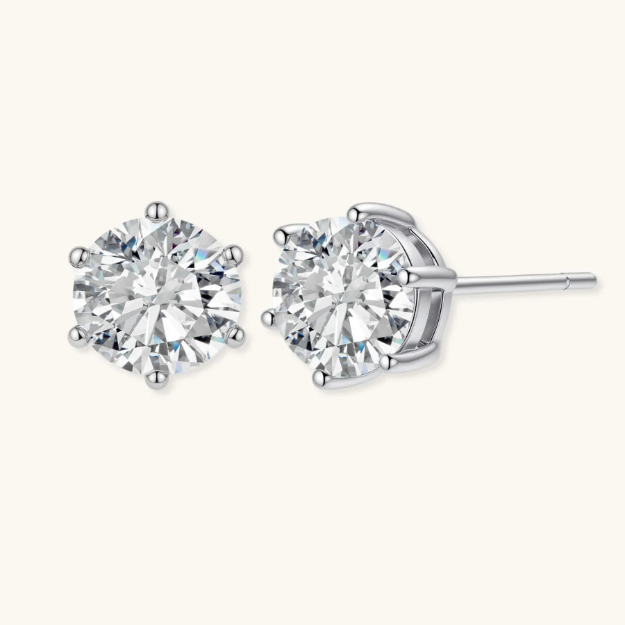 Brilliant Moissanite Studs by Sandee Rain Boutique Earrings