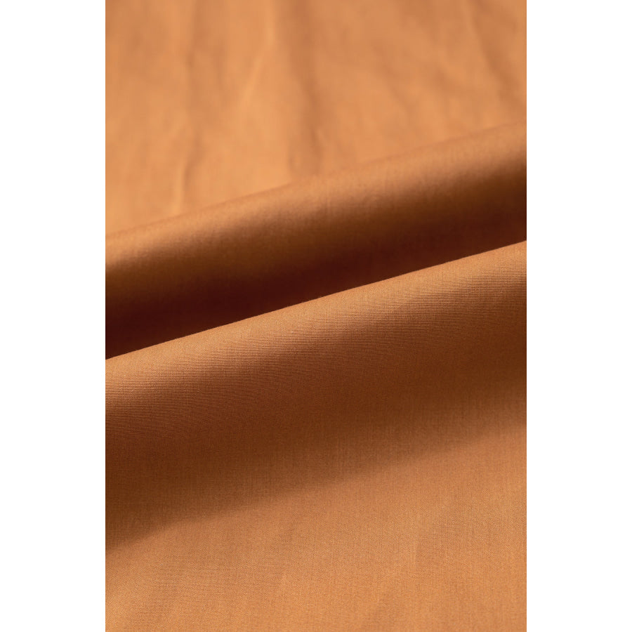 Brown Stripe Ribbed Knit Long Sleeve Bodice Contrast Patchwork Flared Dress Dresses/Maxi Dresses