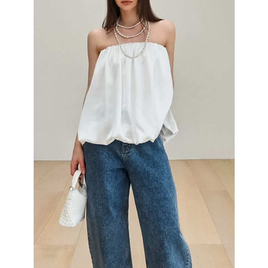 Bubble Hem Tube Top Apparel and Accessories