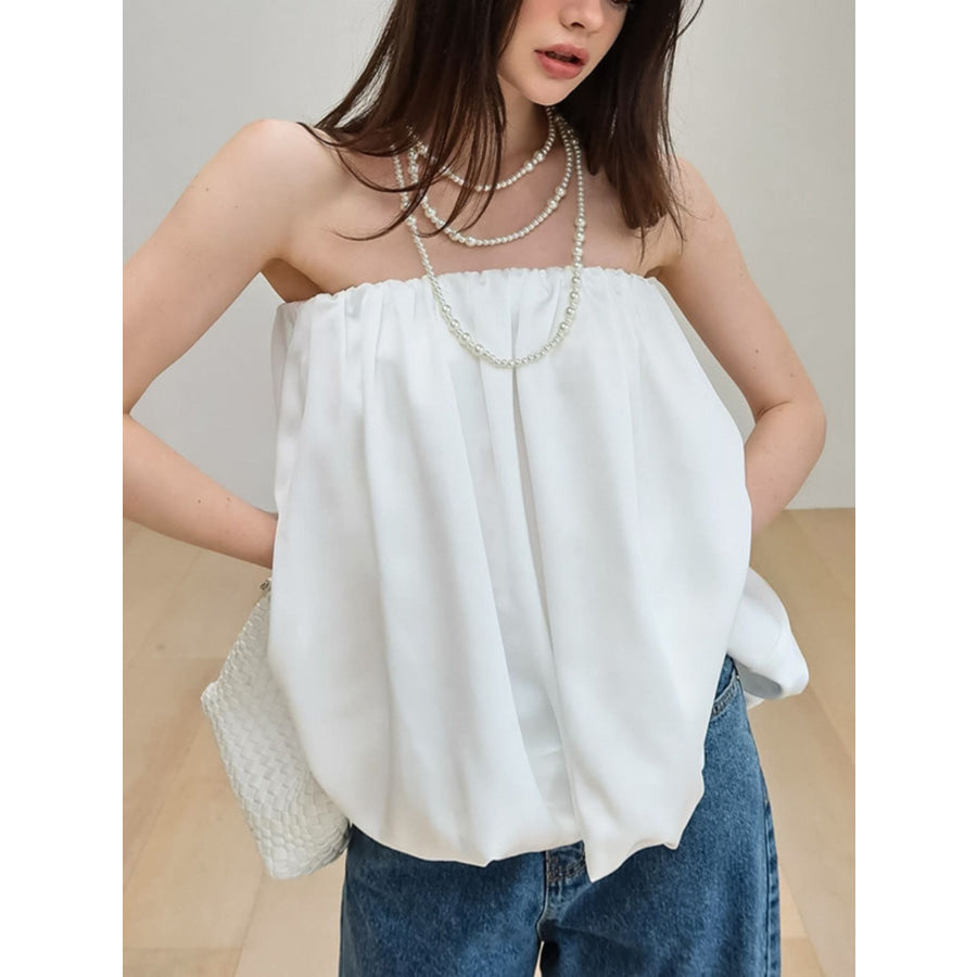 Bubble Hem Tube Top Apparel and Accessories