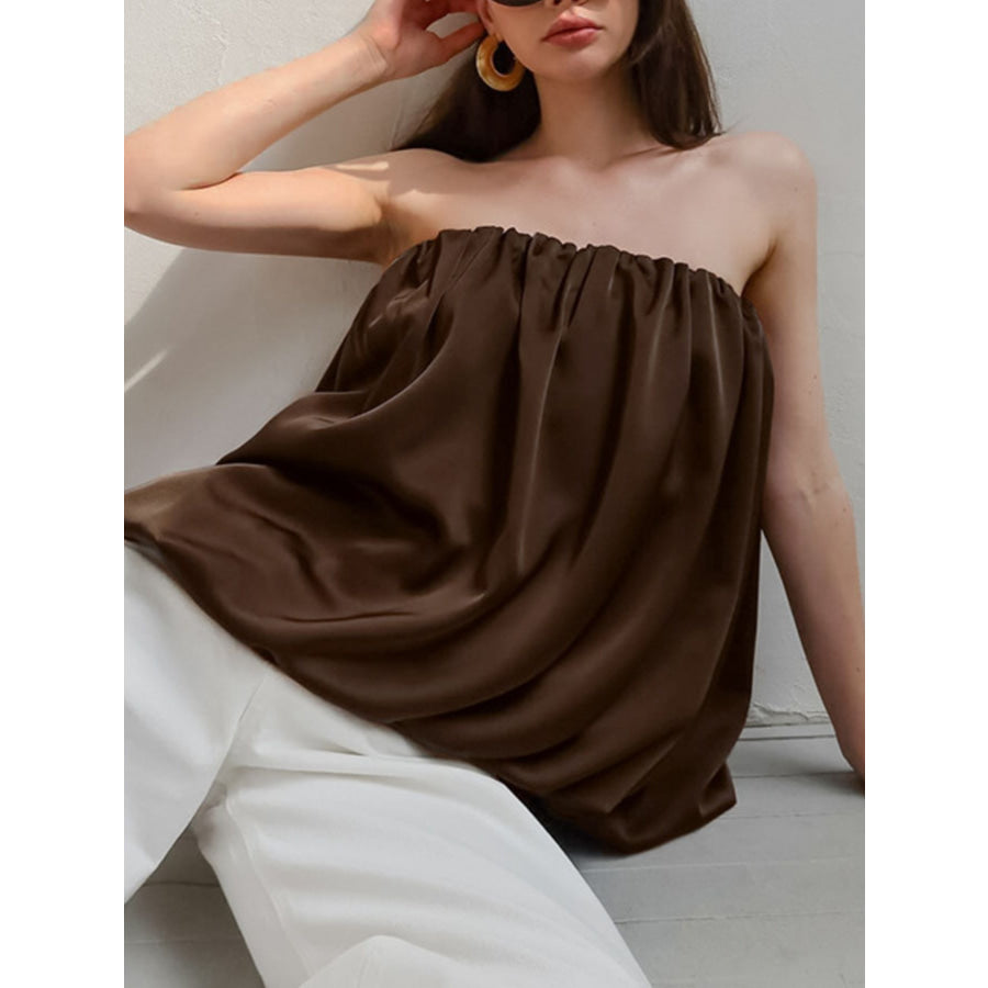 Bubble Hem Tube Top Apparel and Accessories