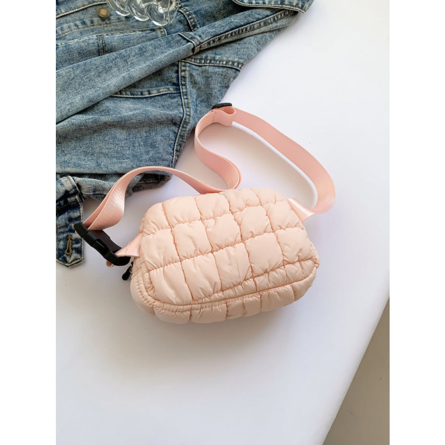 Bubble Texture Adjustable Strap Crossbody Bag Apparel and Accessories