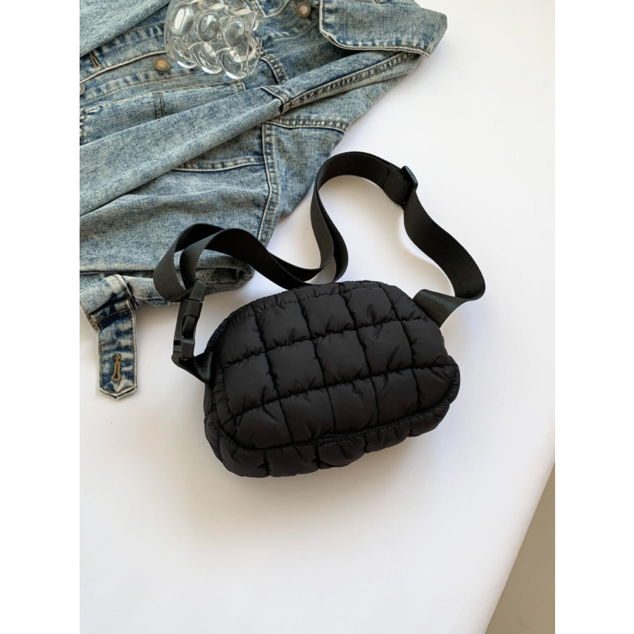 Bubble Texture Adjustable Strap Crossbody Bag Apparel and Accessories