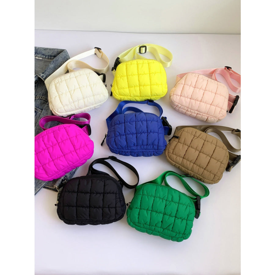 Bubble Texture Adjustable Strap Crossbody Bag Apparel and Accessories