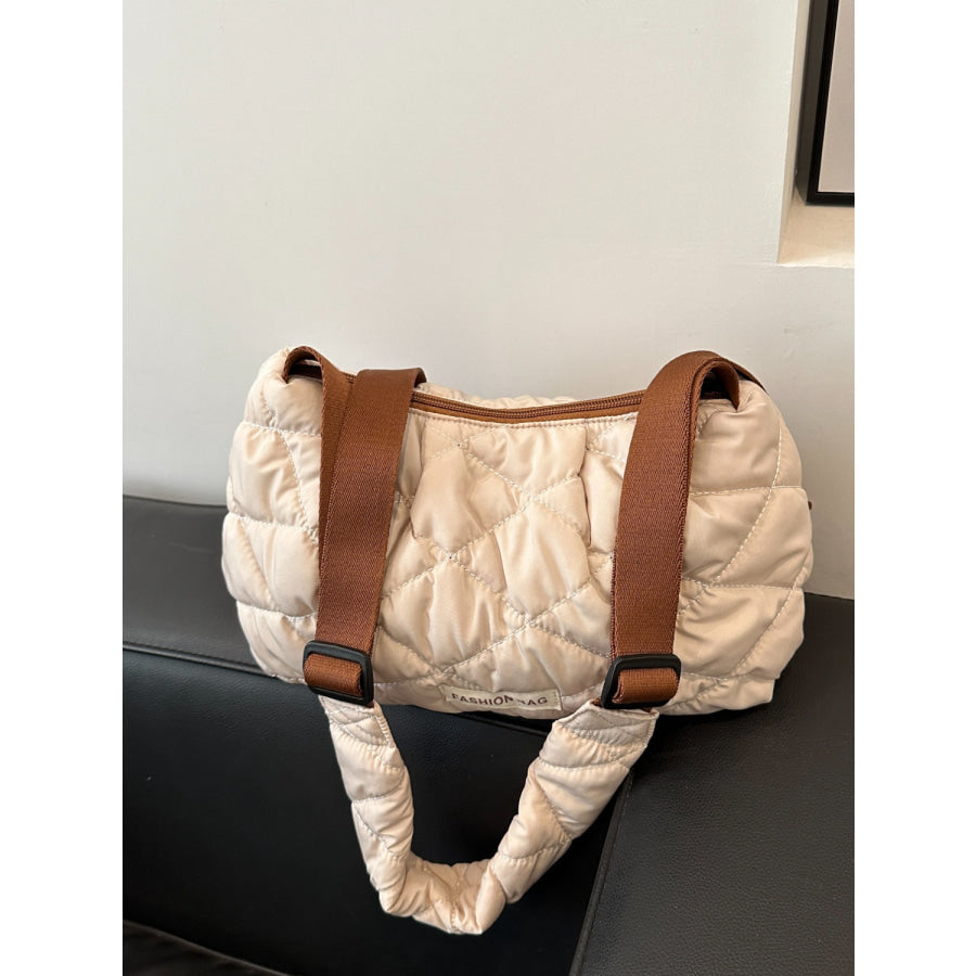 Bubble Texture Adjustable Strap Crossbody Bag Brown / One Size Apparel and Accessories