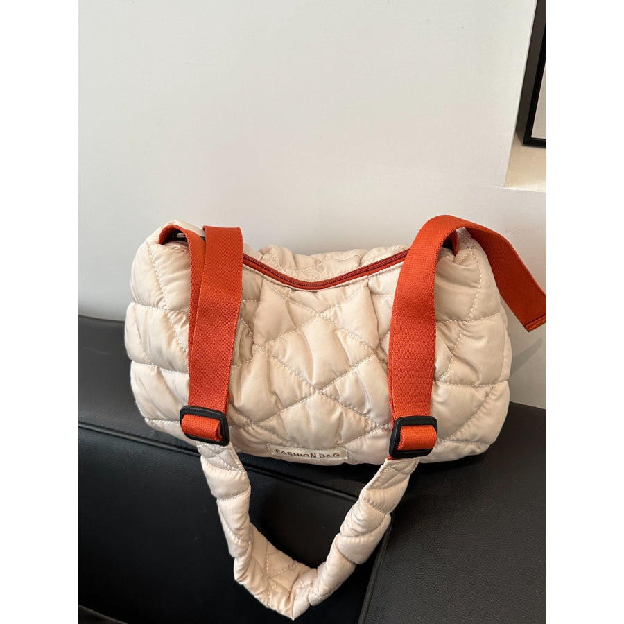 Bubble Texture Adjustable Strap Crossbody Bag Orange / One Size Apparel and Accessories