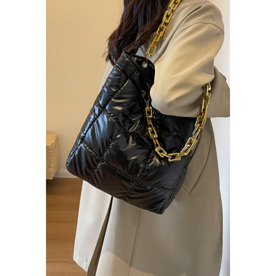 Bubble Texture Chain Handbag Apparel and Accessories