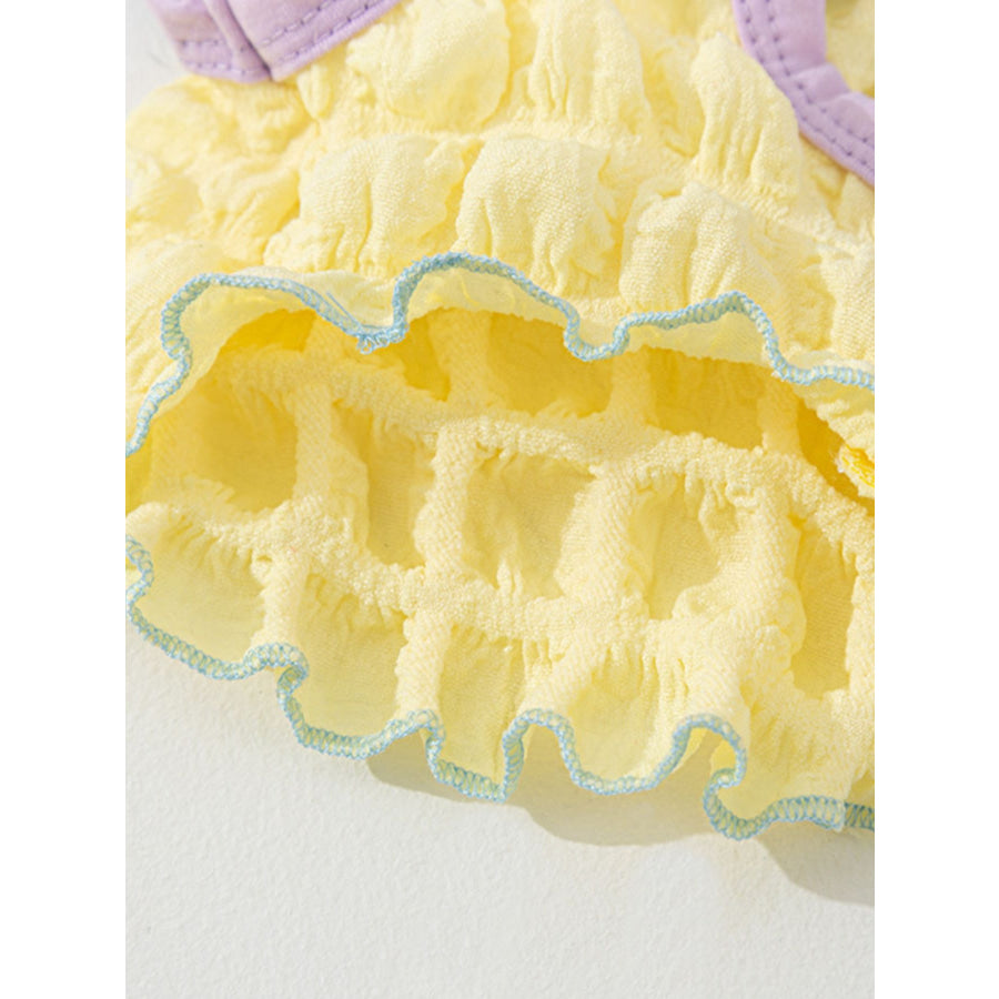 Bubble Textured Tie Shoulder Pet Top Apparel and Accessories