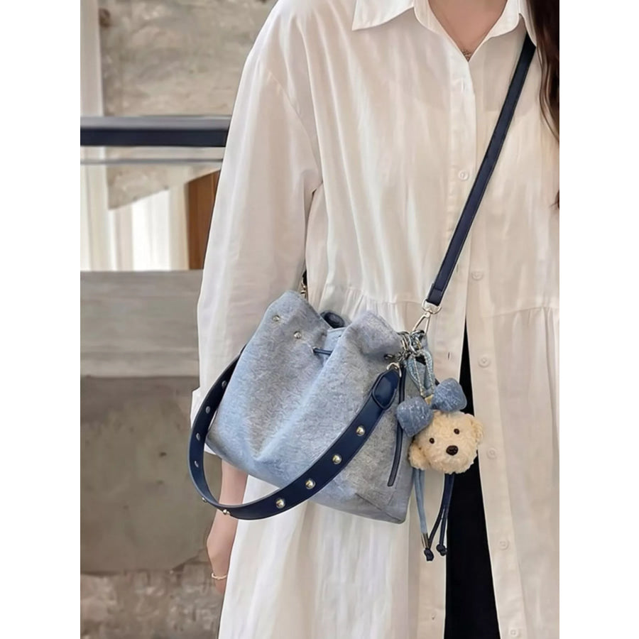 Bucket Crossbody Bag Blue / One Size Apparel and Accessories