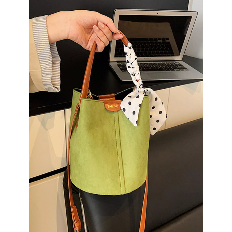 Bucket Crossbody Bag Green / ONESIZE Apparel and Accessories