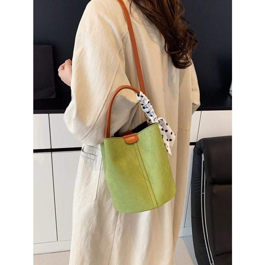 Bucket Crossbody Bag Green / ONESIZE Apparel and Accessories
