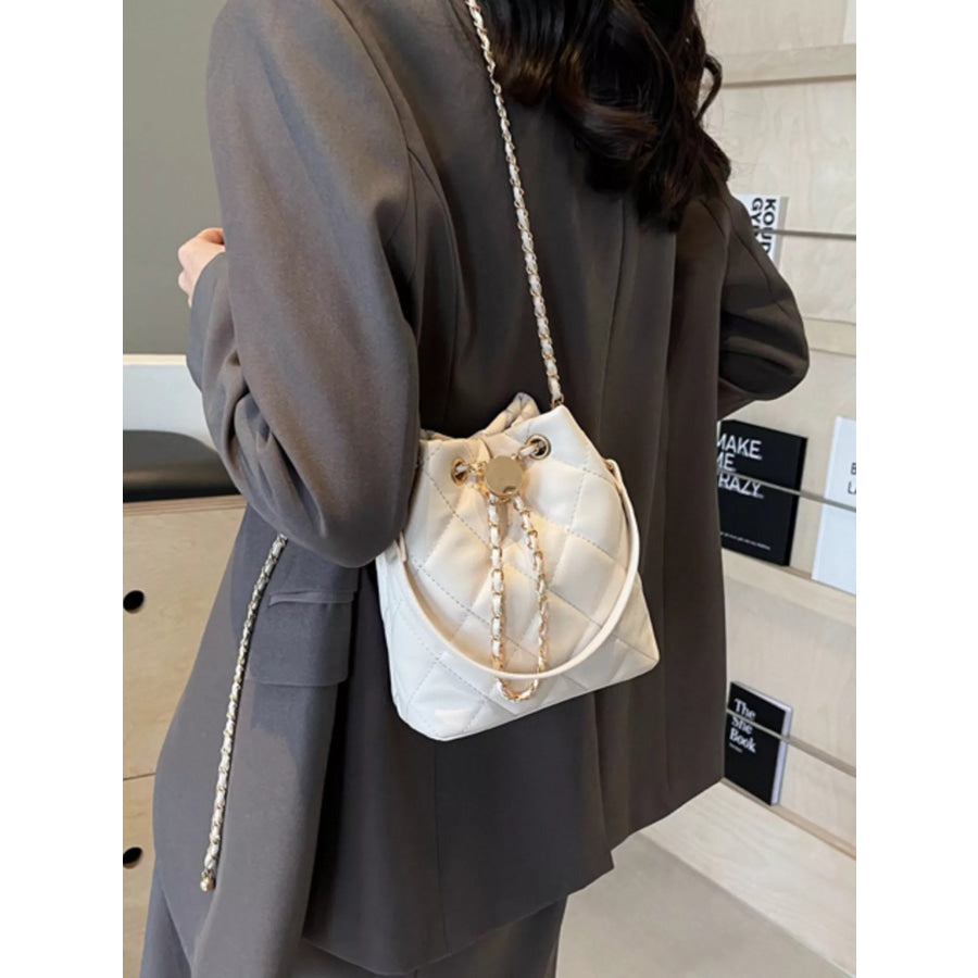 Bucket Crossbody Bag with Chain Apparel and Accessories