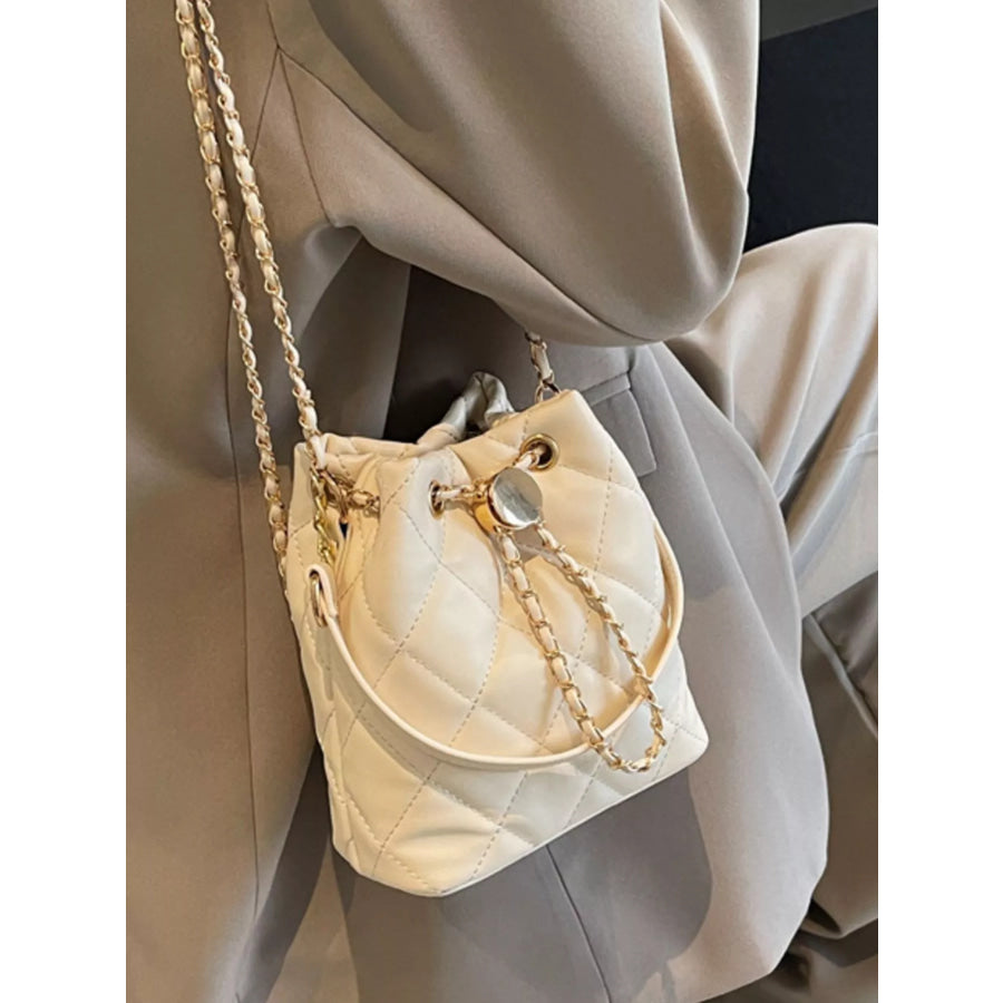 Bucket Crossbody Bag with Chain Apparel and Accessories