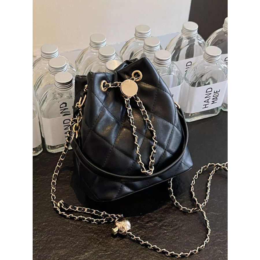Bucket Crossbody Bag with Chain Apparel and Accessories
