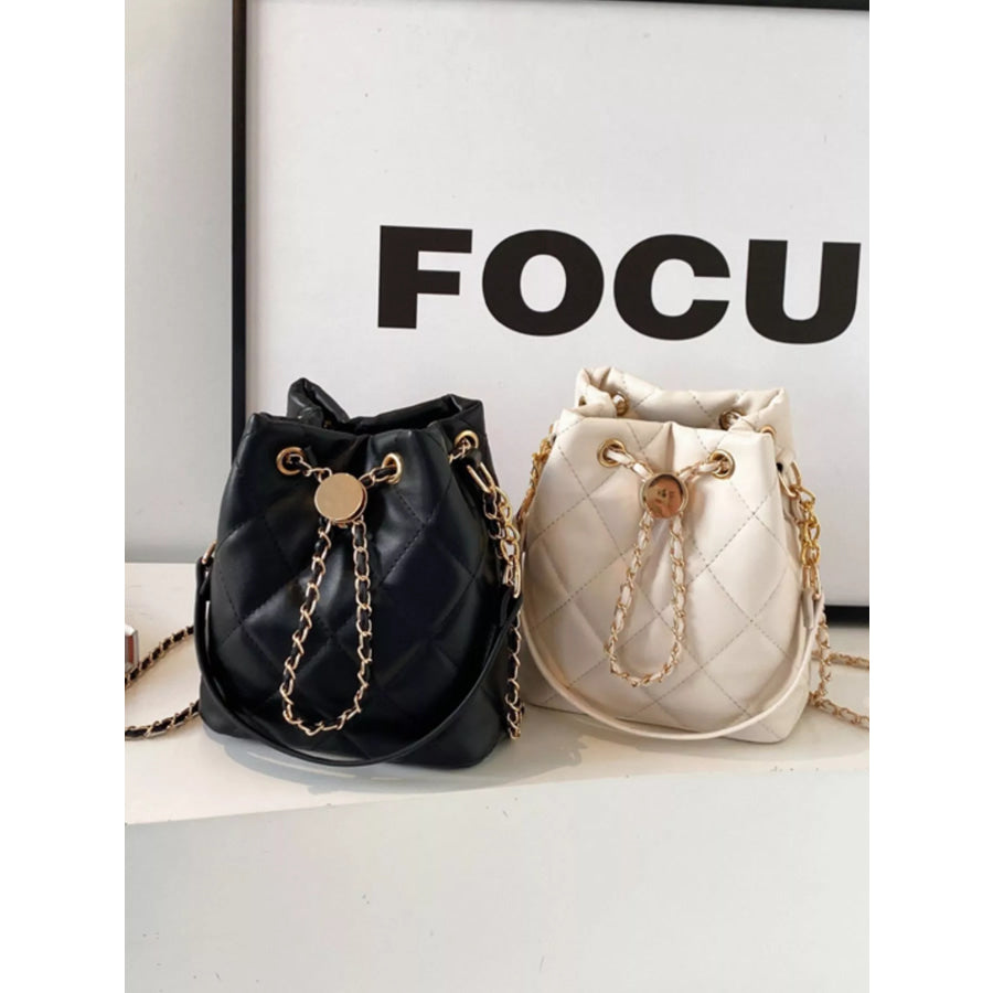 Bucket Crossbody Bag with Chain Apparel and Accessories