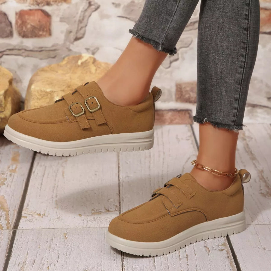 Buckle Accent Casual Loafers Apparel and Accessories