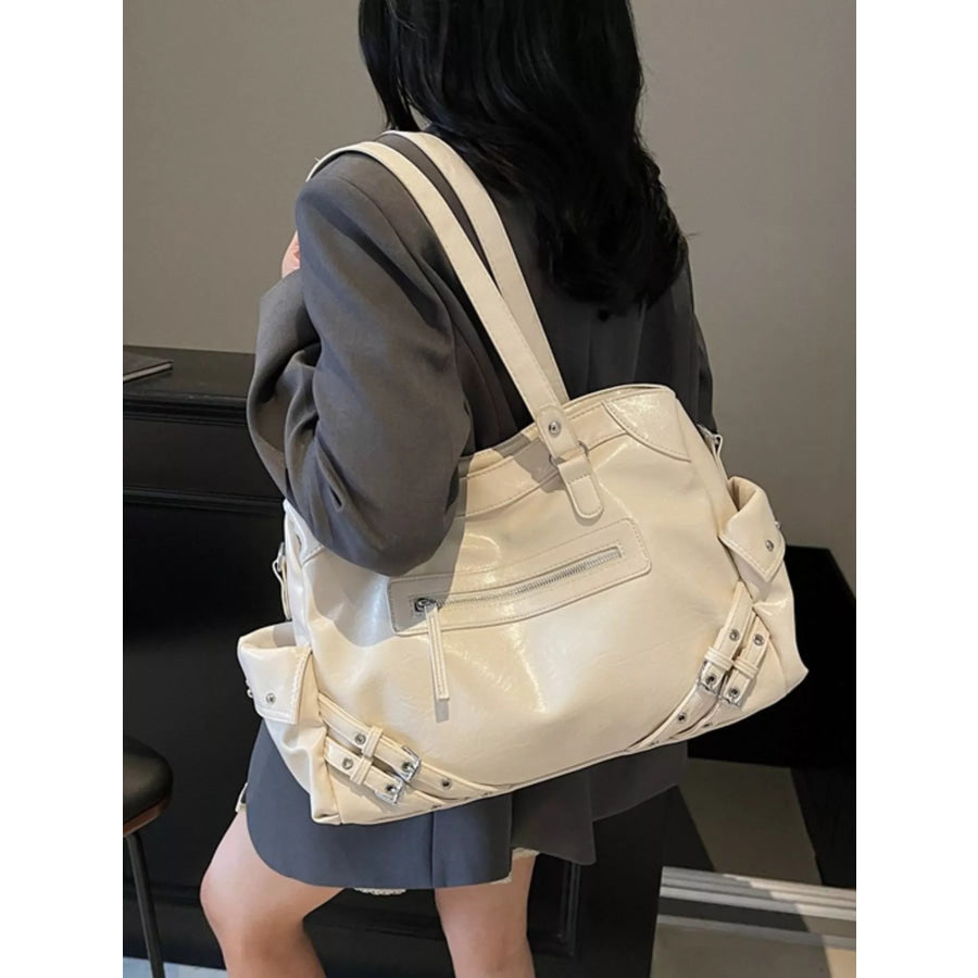 Buckle Accents Shoulder Bag Apparel and Accessories