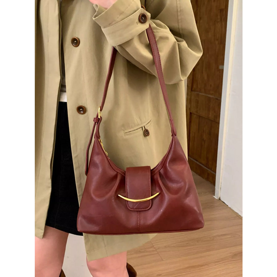 Buckle Adjustable Strap Crossbody Bag Apparel and Accessories