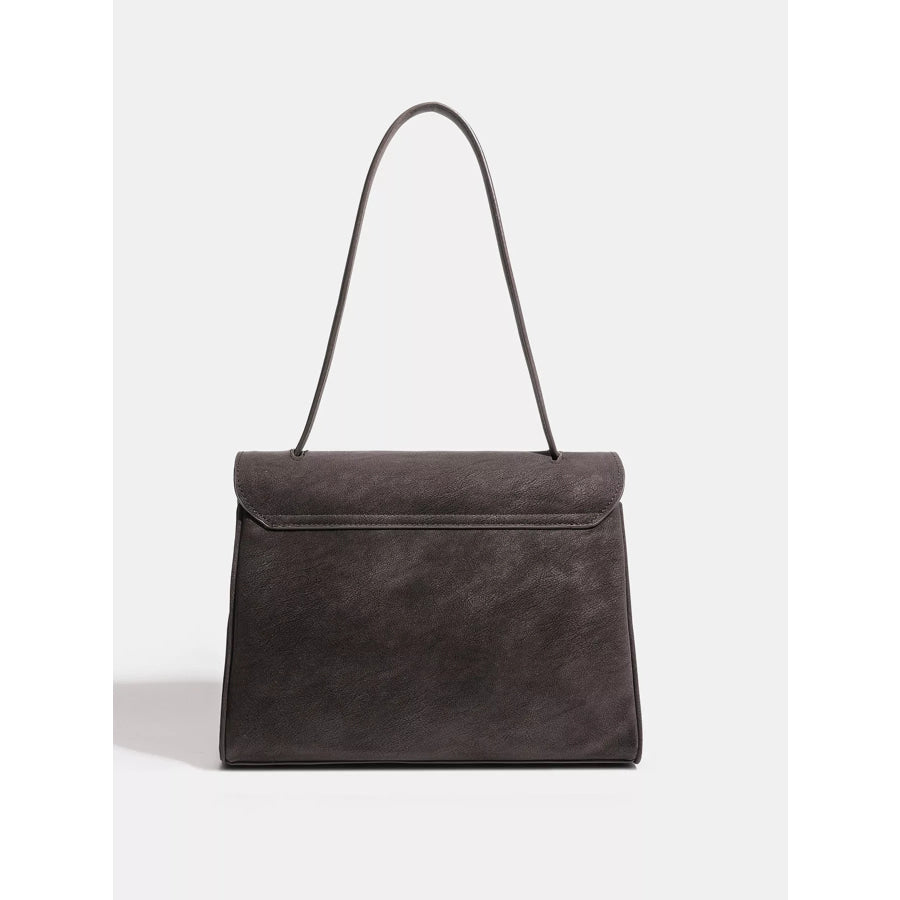 Buckle Closure Shoulder Bag Coffee / One Size Apparel and Accessories