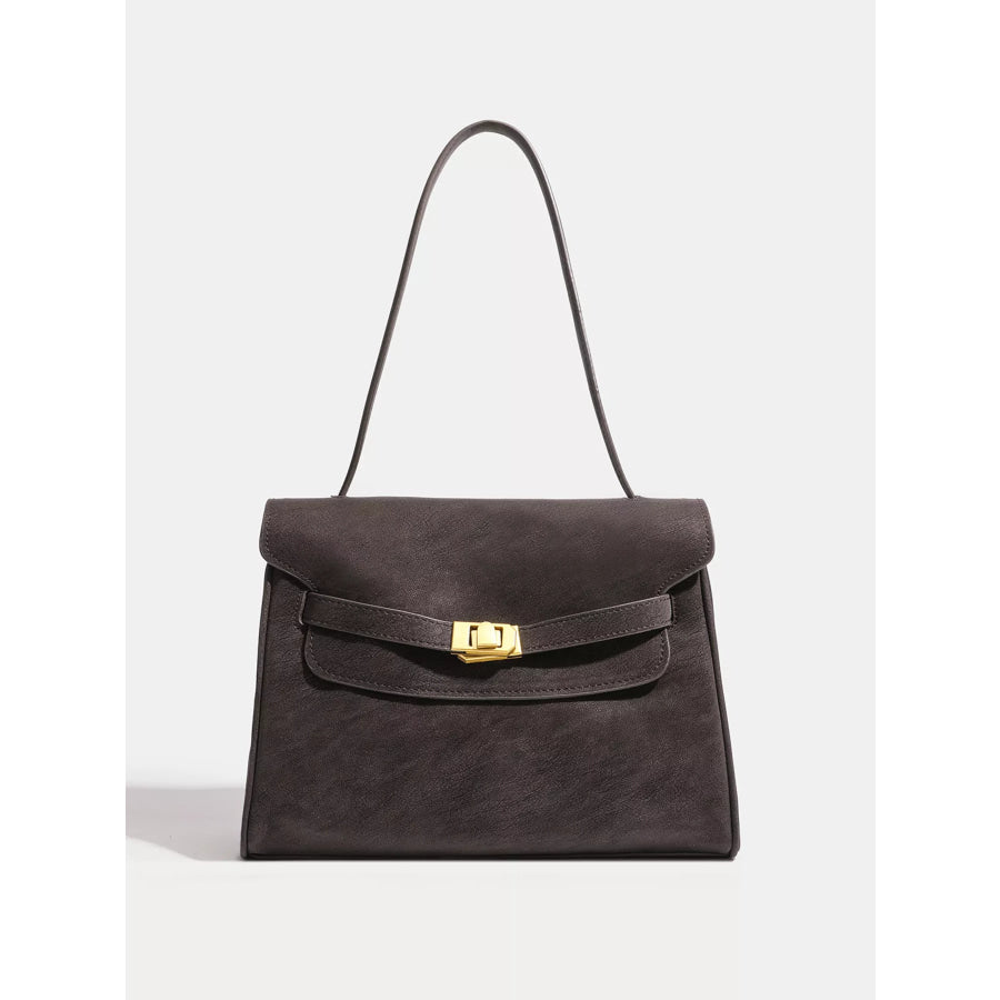 Buckle Closure Shoulder Bag Coffee / One Size Apparel and Accessories