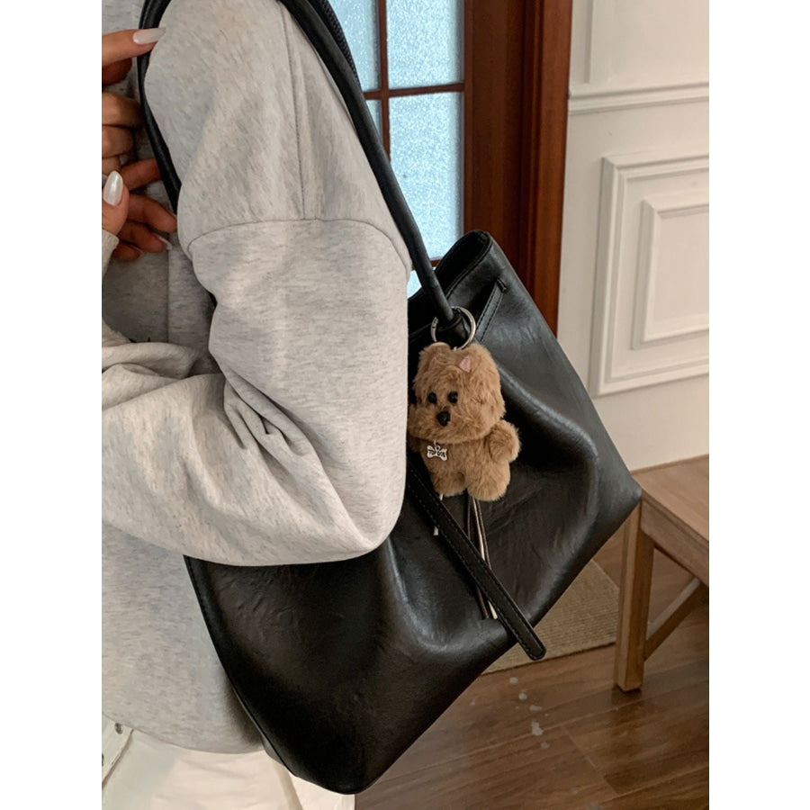 Buckle Decor Leather Shoulder Bag Apparel and Accessories