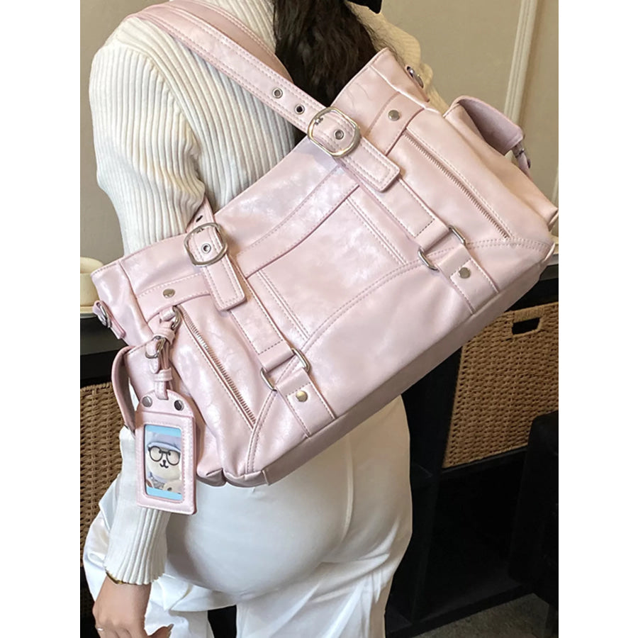 Buckle Decor Shoulder Bag Apparel and Accessories