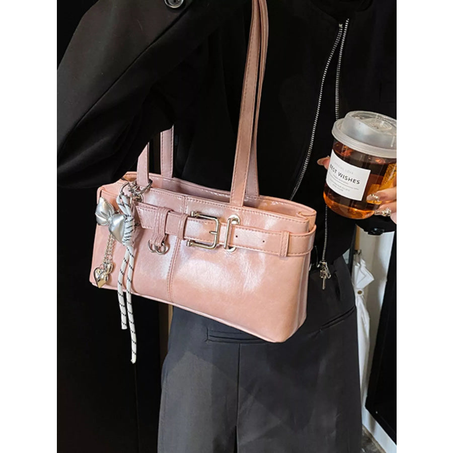 Buckle Decor Shoulder Bag Apparel and Accessories