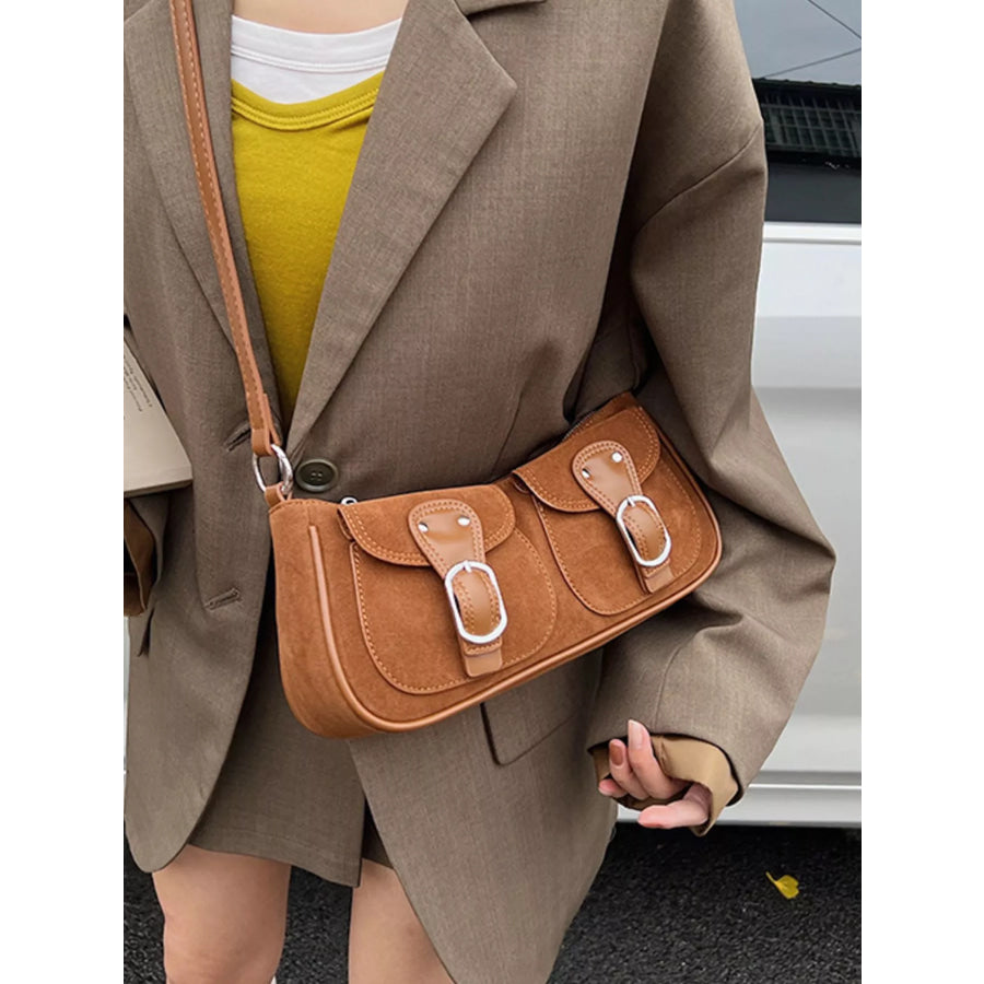 Buckle Decor Shoulder Bag Apparel and Accessories