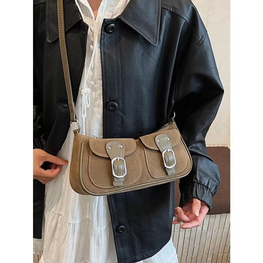 Buckle Decor Shoulder Bag Apparel and Accessories