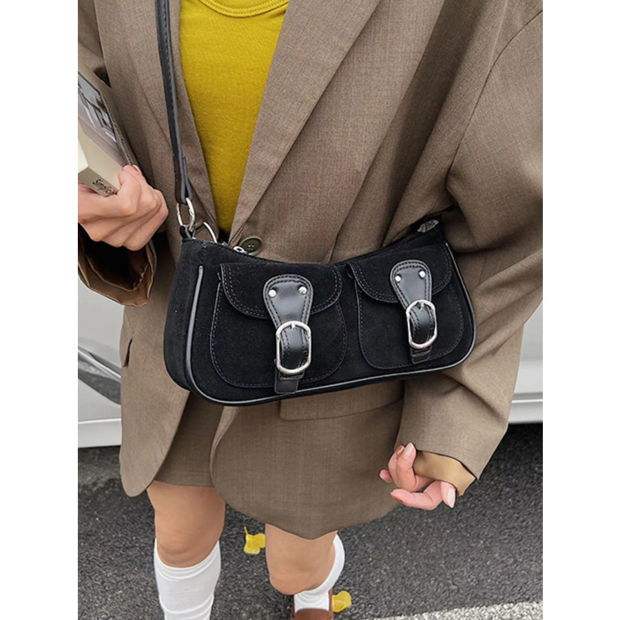 Buckle Decor Shoulder Bag Apparel and Accessories