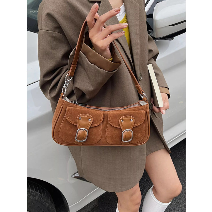 Buckle Decor Shoulder Bag Apparel and Accessories